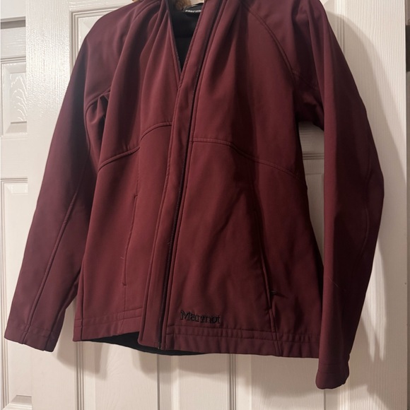 Women's Marmot Soft Shell Hooded Jacket with Faux Fur Trim - Picture 9 of 11